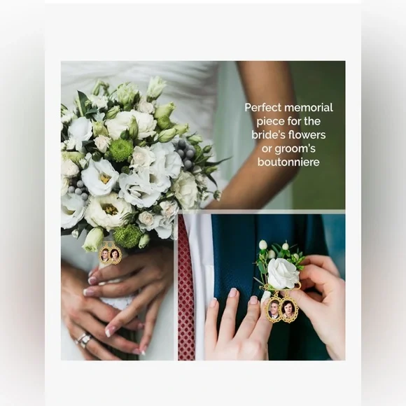 Wedding Bouquet Picture Frames, gold vintage inspired - Picture 4 of 7